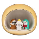 Alessi Krippe Presepe, Krippe gold, innen weiß
