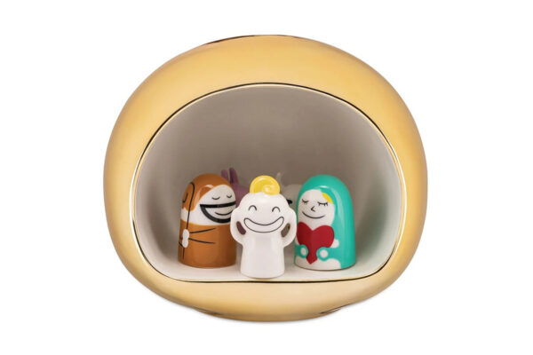 Alessi Krippe Presepe Alessi Krippe Presepe, Krippe gold, innen weiß
