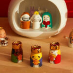 Alessi Figuren Re Magi, komplette Krippe