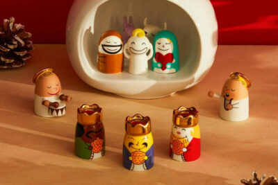 Alessi Figuren Re Magi, komplette Krippe