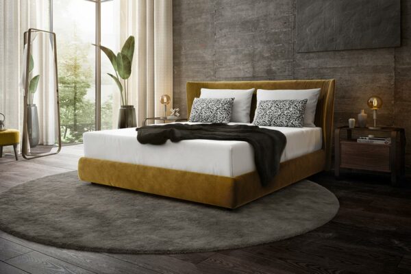 Bielefelder Werkstätten Bett Polo, curryfarben