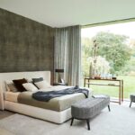 Bielefelder Werkstätten Bett Polo, weiß. Mit Bank und Sessel