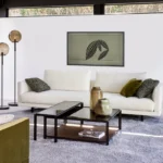 Bielefelder Werkstätten Sofa Long Island, heller Stoffbezug