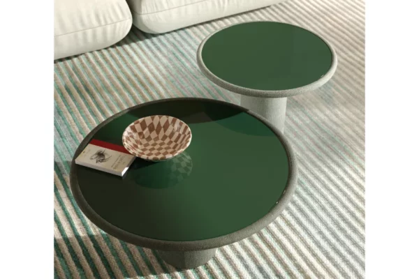 COR Beistelltisch Echo COR Beistelltisch Echo, grüne Glasplatte