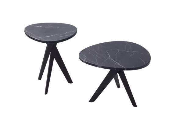 Draenert Beistelltisch Trilope Draenert Beistelltisch Trilope, zwei Tische mit Steinplatte