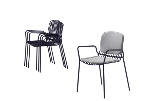 Draenert Outdoor-Stuhl Lou Draenert Outdoor-Stuhl Lou, stapelbare Version und mit Sitz- und Rückenkissen