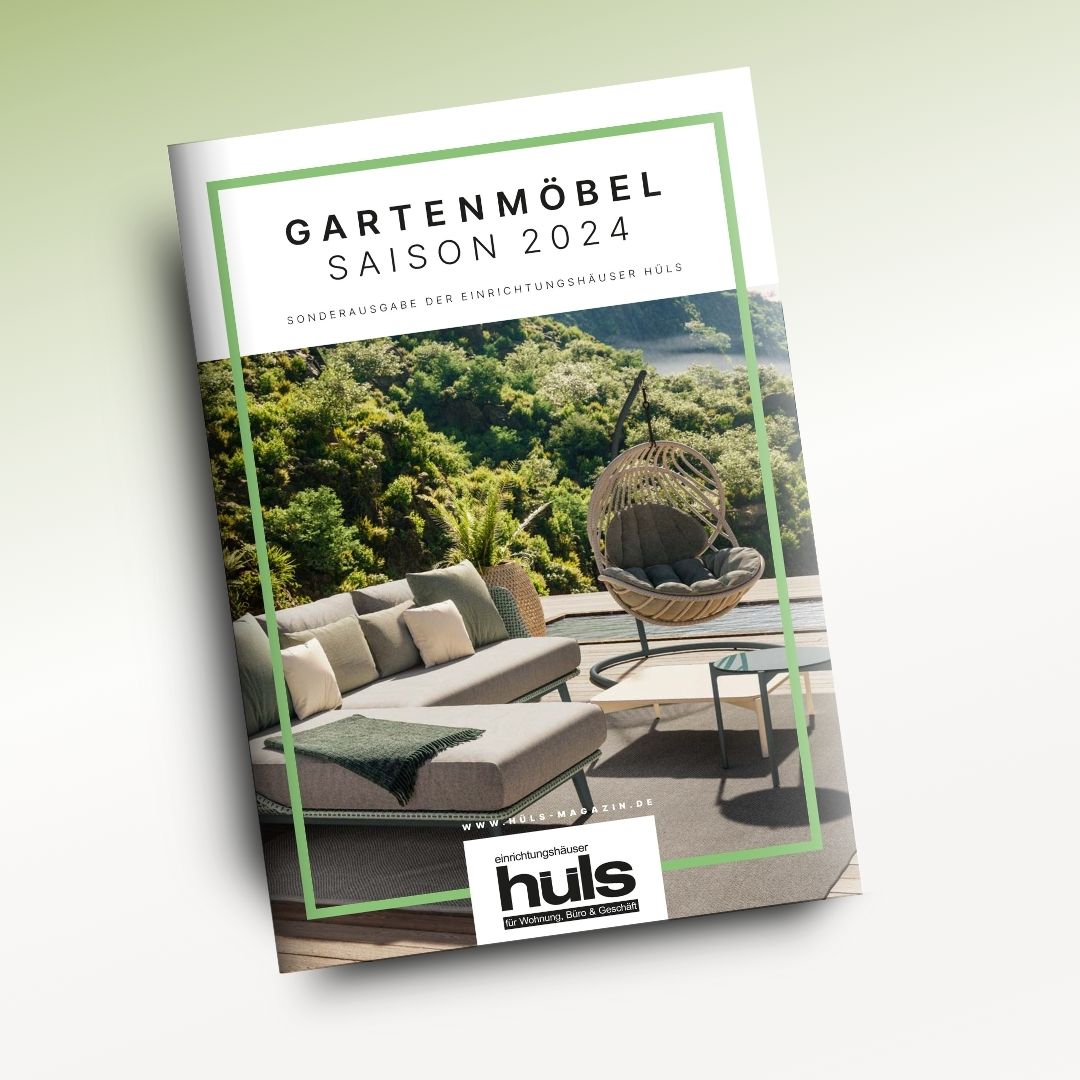 Hüls Magazin Cover Gartenmöbel 2024, Link zum Magazin