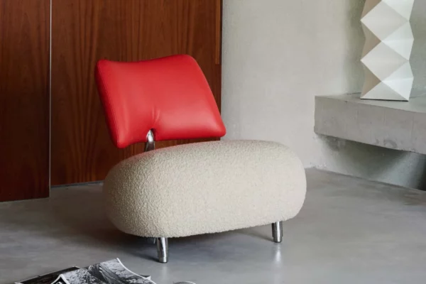 Leolux Sessel Palone Soft Seasons Leolux Sessel Palone Soft Seasons, rot-weiß