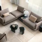 Rolf Benz Sofa Sina, Stoffbezug grau