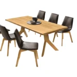 Team 7 Esstisch Yps, Eiche Wild, mit Lui Stühlen