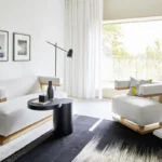 Tecta Sessel und Sofa F51, Bezug heller Stoff