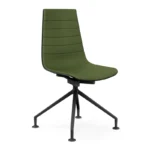 aeris Konferenzstuhl Linu, mit Fußkreuz, Bezug grün