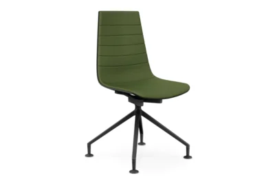 aeris Konferenzstuhl Linu, mit Fußkreuz, Bezug grün
