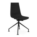 aeris Konferenzstuhl Linu, mit Fußkreuz, Bezug schwarz