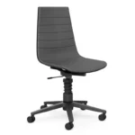 aeris Bürostuhl Linu Task, Federbein, auf Rollen, Bezug dunkelgrau