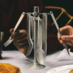 Alessi Besteck Conversational Objects, auf Ständer