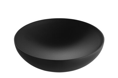 Alessi Schale Double, schwarz von oben