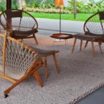 b.i.c carpets Teppich Stone, Sessel auf dem Teppich