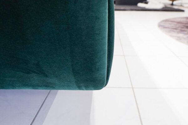 Bielefelder Werkstätten Bett Polo, Stoff dunkelgrün Detailansicht Bielefelder Werkstätten Bett Polo, Stoff dunkelgrün Detailansicht