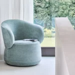 bielefelder werkstätten Sessel Nimbo, hellblauer Stoff