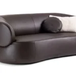 bielefelder werkstätten Sofa Nimbo, braunes Leder