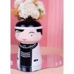 Blogo Vase Icon mit Blumen, rosa Hintergrund