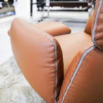 Cor Sessel und Hocker Jalis Lounge, Leder Cognac, aus unserer Ausstellung, 2