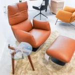 Cor Sessel und Hocker Jalis Lounge, Leder Cognac, aus unserer Ausstellung, 3