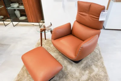 Cor Sessel und Hocker Jalis Lounge, Leder Cognac, aus unserer Ausstellung, 5