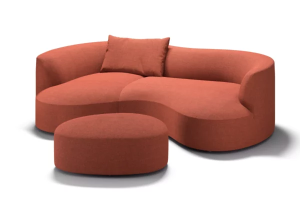 Cor Sofa Siwa Cor Sofa Siwa, rostroter Stoff, Freisteller