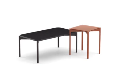 Dedon Izon, Beistelltisch und Couchtisch terracotta und black pepper