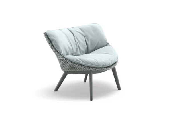 Dedon Club Chair Mbrace Alu, mit Sitz- und Rückenkissen blau Dedon Club Chair Mbrace Alu, mit Sitz- und Rückenkissen blau