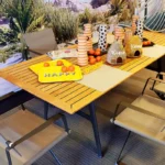 Dedon Esstisch SeaX, Platte Teak, für Oudoor und Indoor, 2