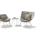 Dedon Club Chair und Hochlehner Mbrace Alu, mit Sitzkissen
