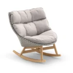 Dedon Schaukelstuhl Mbrace, inkl. Sitz und Rückenkissen beige