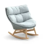 Dedon Schaukelstuhl Mbrace, inkl. Sitz und Rückenkissen blau