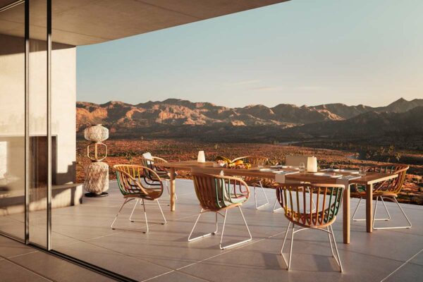 Dedon Stuhl Kida Dedon Stuhl Kida, auf der Terrasse