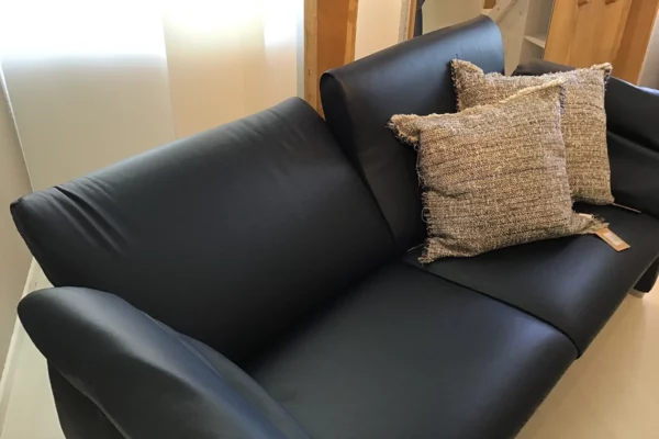 de Sede Sofa DS-10 de Sede Sofa DS-10, Leder dunkelblau, verstellte Rückenlehne