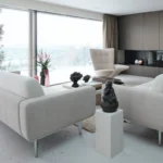 de Sede Sofa DS-87, weißer Bezug