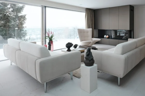 de Sede Sofa DS-87, weißer Bezug de Sede Sofa DS-87, weißer Bezug