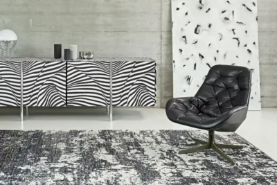 de Sede Sessel DS-144, schwarzes Leder