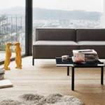 de Sede Sofa DS-21, grauer Stoffbezug