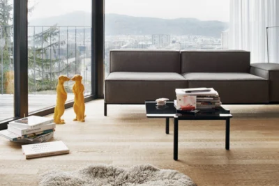 de Sede Sofa DS-21, grauer Stoffbezug