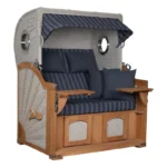 devries Strandkorb Pure Aruba xl, Rope ivory mit Kissenausstattung