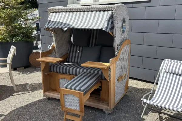 devries Strandkorb Pure Aruba XL, mit exklusiver Kissenausstattung, 1 devries Strandkorb Pure Aruba XL, mit exklusiver Kissenausstattung, 1