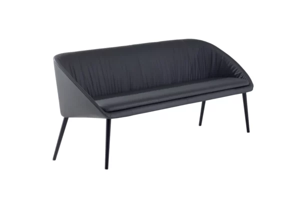 Draenert Bank Dan Draenert Bank Dan, dunkles Leder, schwarze Beine