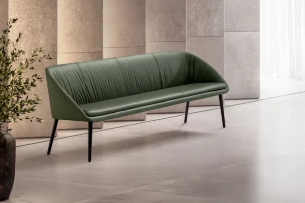 Draenert Bank Dan Draenert Bank Dan, grüner Lederbezug