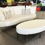 Fischer Möbel Sofa und Hocker Aura, mit Dekokissen