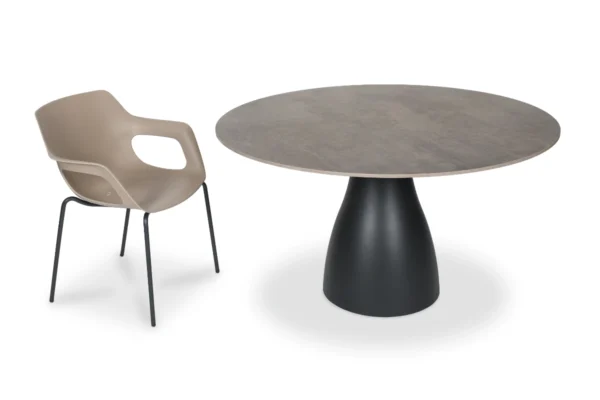 Fischer Möbel Stuhl Tempus, Tisch Monroe Fischer Möbel Stuhl Tempus beige, Tisch Monroe