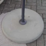 Glatz Sonnenschirm Smart, Farbe Smoke, Gestell anthrazit, Betonsockel